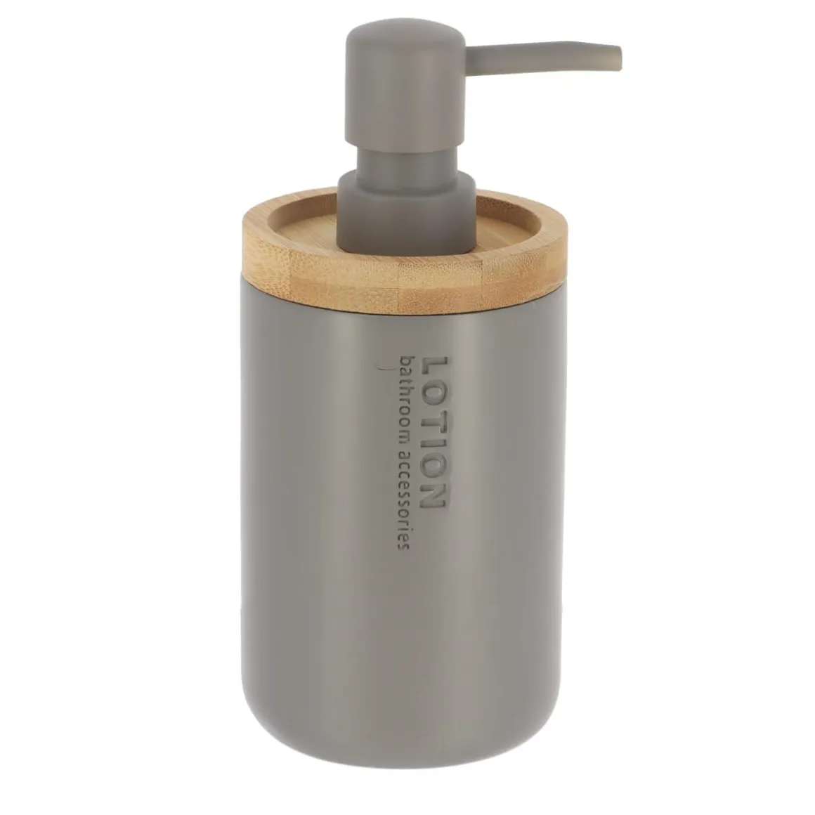 DISTRIBUTEUR A SAVON POLYRESINE 280ML GRIS BAMBOU