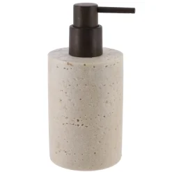 DISTRIBUTEUR A SAVON POLYRESINE 320ML FACON TRAVERTIN