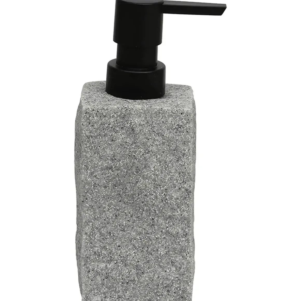 DISTRIBUTEUR A SAVON POLYRESINE CARRE EFFET PIERRE GRIS
