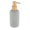 DISTRIBUTEUR ROND EFFET MAILLE ET POMPE BAMBOU 340ML GRIS