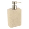 DISTRIBUTEUR SAVON POLYRESINE EFFET SABLE 360ML NATUREL