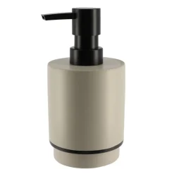 DISTRIBUTEUR SAVON POLYRESINE ROND 290ML FICELLE NOIR