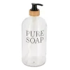 DISTRIBUTEUR SAVON VERRE BAMBOU PURE SOAP 1L TRANSPARENT