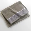 DRAP BAIN 90X150CM EPONGE UNIE JACQUARD ESTEBAN KAKI