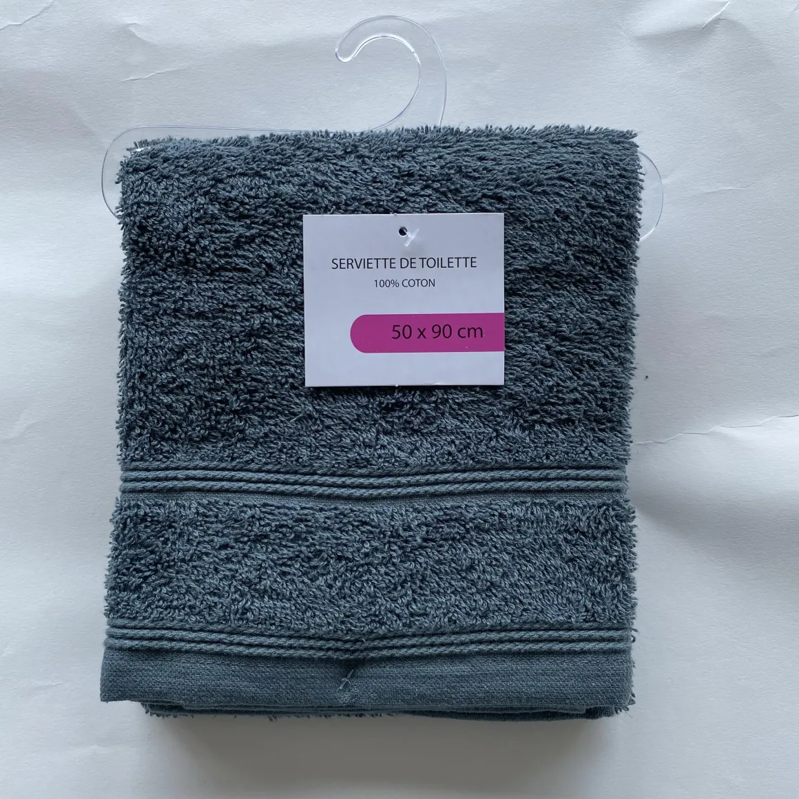 DRAP DOUCHE 70X130CM VERT GRIS