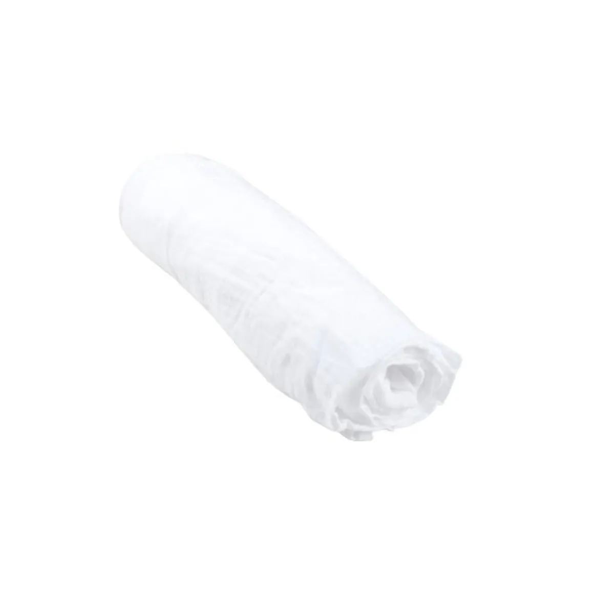 DRAP HOUSSE GAZE COTON 60X120CM BLANC
