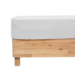 DRAP HOUSSE GAZE DE COTON BLANC 140X190CM