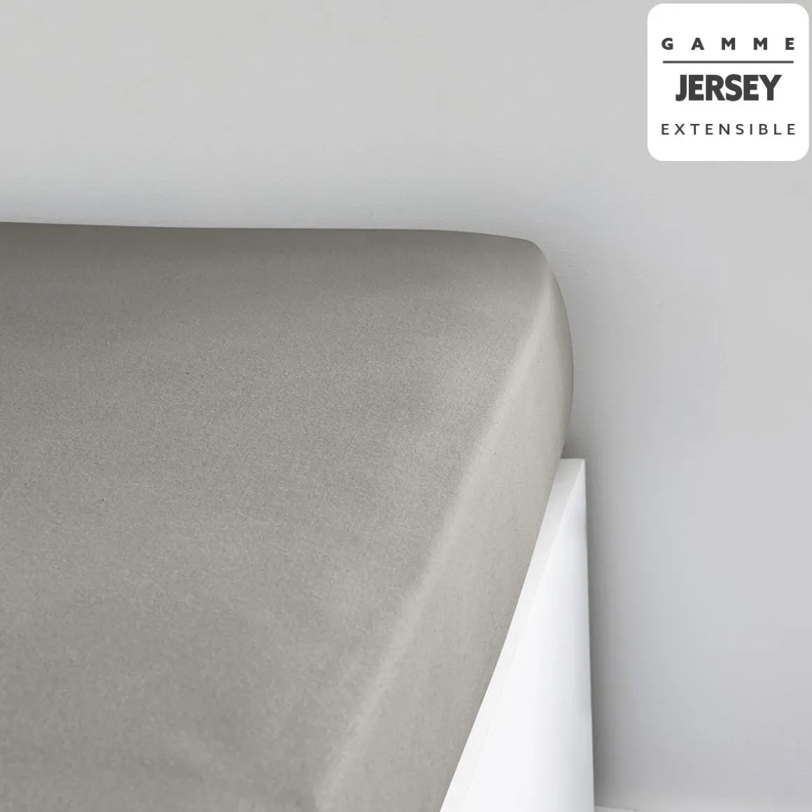 DRAP HOUSSE JERSEY 160X200CM DUNE