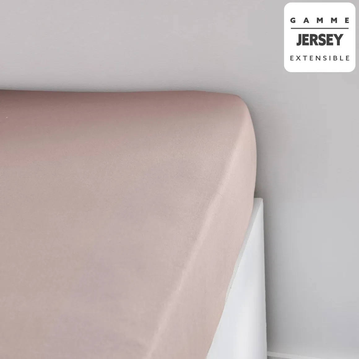 DRAP HOUSSE JERSEY 140X200CM ROSE