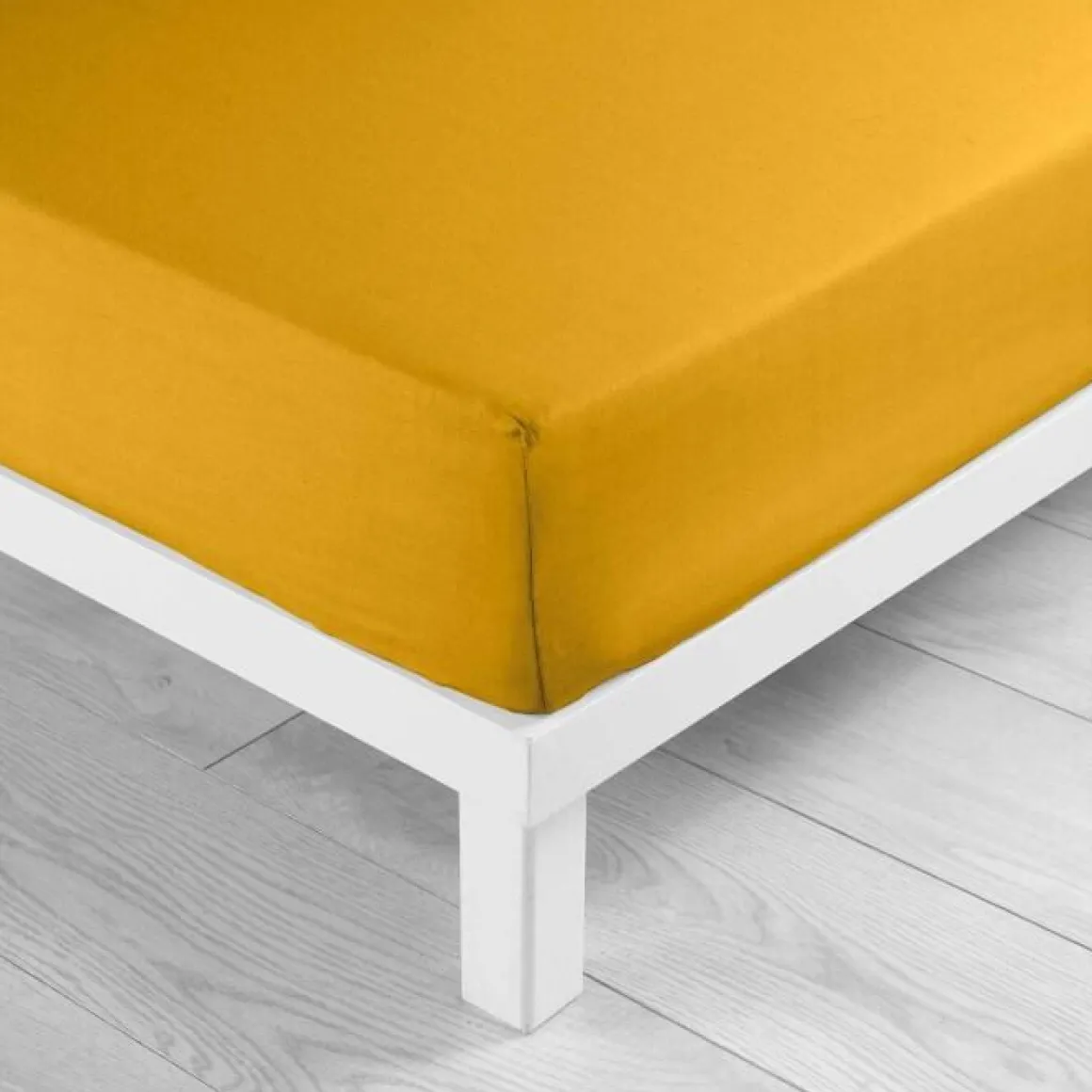 DRAP HOUSSE 2 PERSONNES 160X200CM UNI 57 FILS LINA CURRY