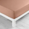 DRAP HOUSSE 1 PERSONNE 90X190CM UNI 57 FILS LINA BLUSH