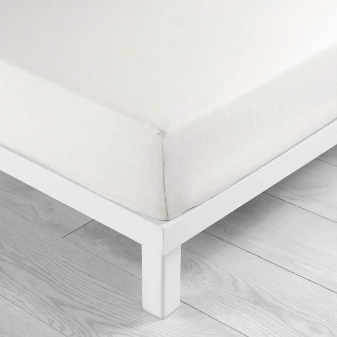 DRAP HOUSSE 140X200CM MICROFIBRE BONNET 25CM BLANC