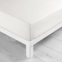 DRAP HOUSSE 140X190CM UNI 57 FILS LINA BLANC