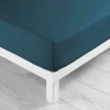 DRAP HOUSSE 90X190CM UNI 57 FILS LINA BLEU