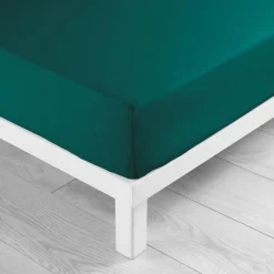 DRAP HOUSSE 90X190CM UNI 57 FILS LINA EMERAUDE