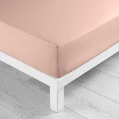DRAP HOUSSE 180X200CM UNI 57 FILS LINA ROSE