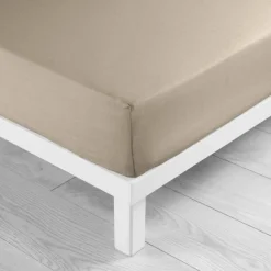 DRAP HOUSSE 90X190CM UNI 57 FILS LINA SABLE