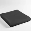 DRAP PLAT 180X290CM UNI 57 FILS LINA NOIR