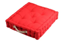 DUO COUSSIN 45X45X10 ROUGE LIN