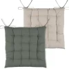 DUO GALETTE VERT LIN 16 POINTS 40X40CM