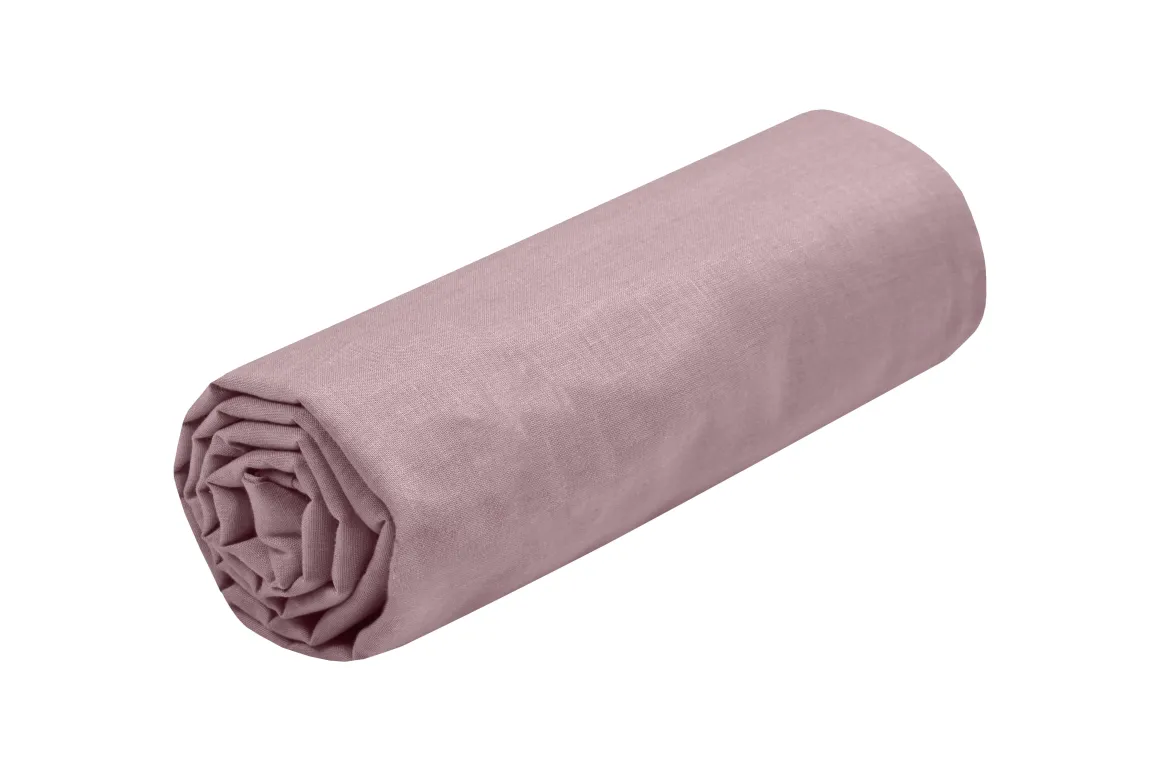 EDEN DRAP HOUSSE 120X200CM VIEUX ROSE