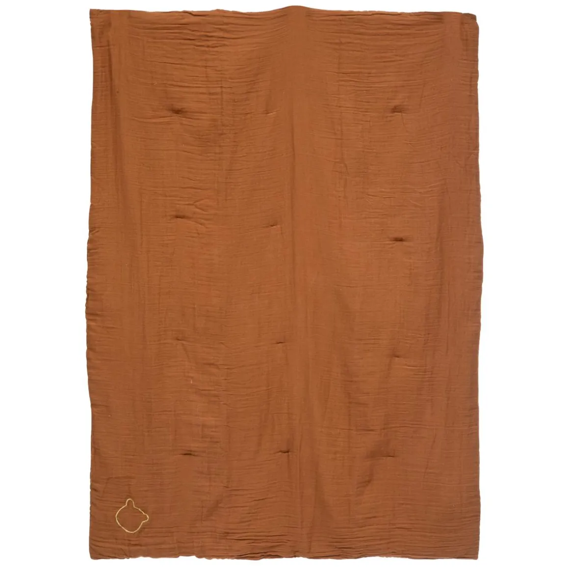 EDREDON DOUBLE GAZE COTON NOISETTE