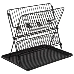 EGOUTTOIR PLIANT 2 NIVEAUX NOIR