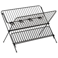 EGOUTTOIR PLIANT 2 NIVEAUX NOIR