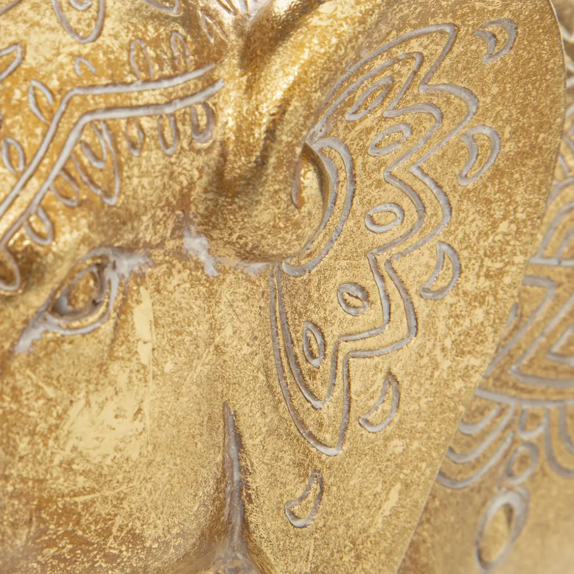 ELEPHANT RESINE BELINDA OR H.23CM