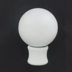 EMBOUT BOULE D20 X2 BLANC MAT