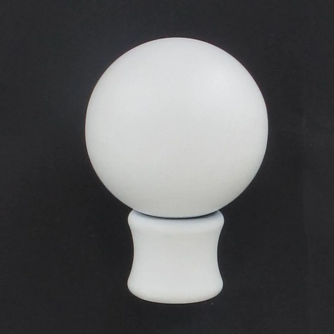 EMBOUT BOULE D20 X2 BLANC MAT