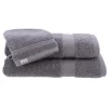 EPONGE 700G SERVIETTE 70X130CM 50X90CM ET GANT GRIS