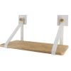 ETAGERE BAMBOU AVEC LANIERES A FIXER BLANC BAMBOU