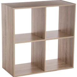 ETAGERE BOIS 4 CASES MIX NATUREL