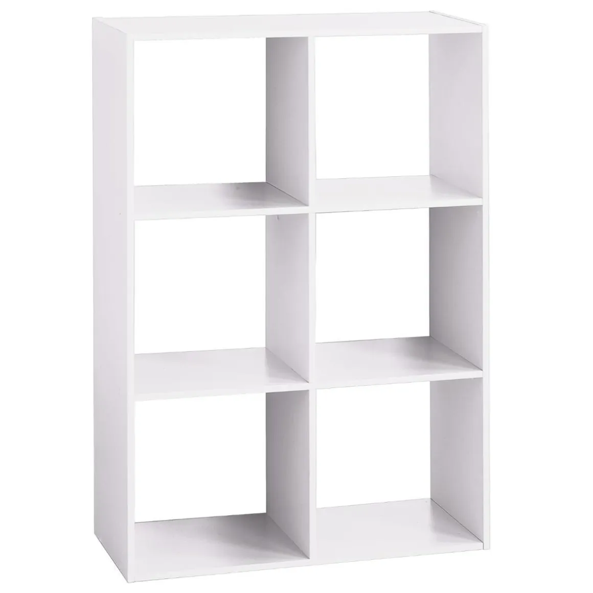 ETAGERE 6 CASES BLANC MIX