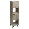 ETAGERE 4 CASES HAUT MIX NATUREL PIED
