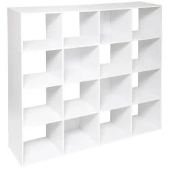 ETAGERE 16 CASES MIX BLANC