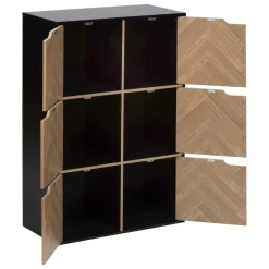 ETAGERE 6 CASES MIXNDOOR CHEVRONS D.67.5X32X100.5CM