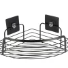 ETAGERE D ANGLE METAL SUR CARTES ADHESIVES 3M NOIR MAT