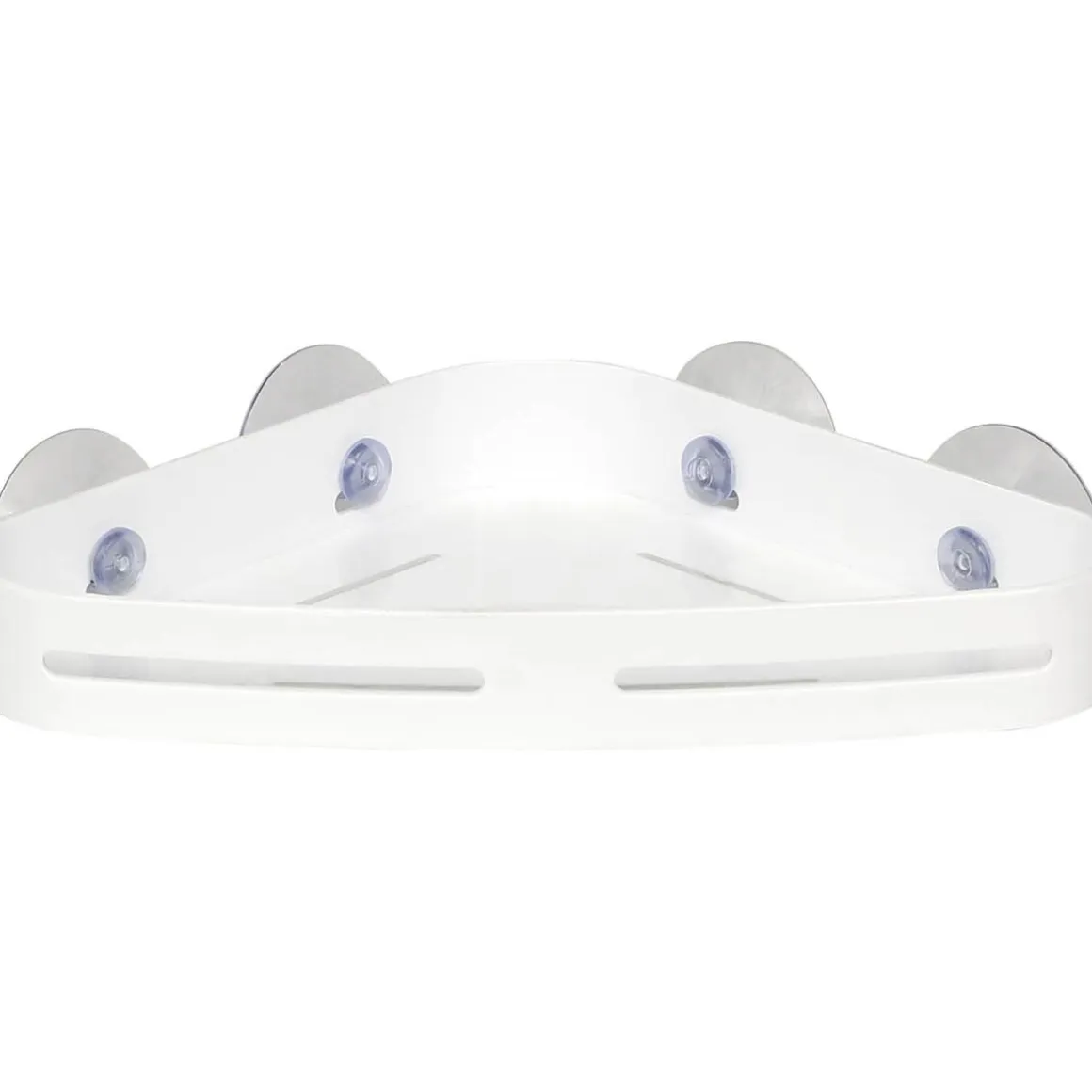 ETAGERE D ANGLE SUR VENTOUSES BLANC