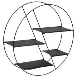 ETAGERE METAL ROND LARA NOIR D.50CM