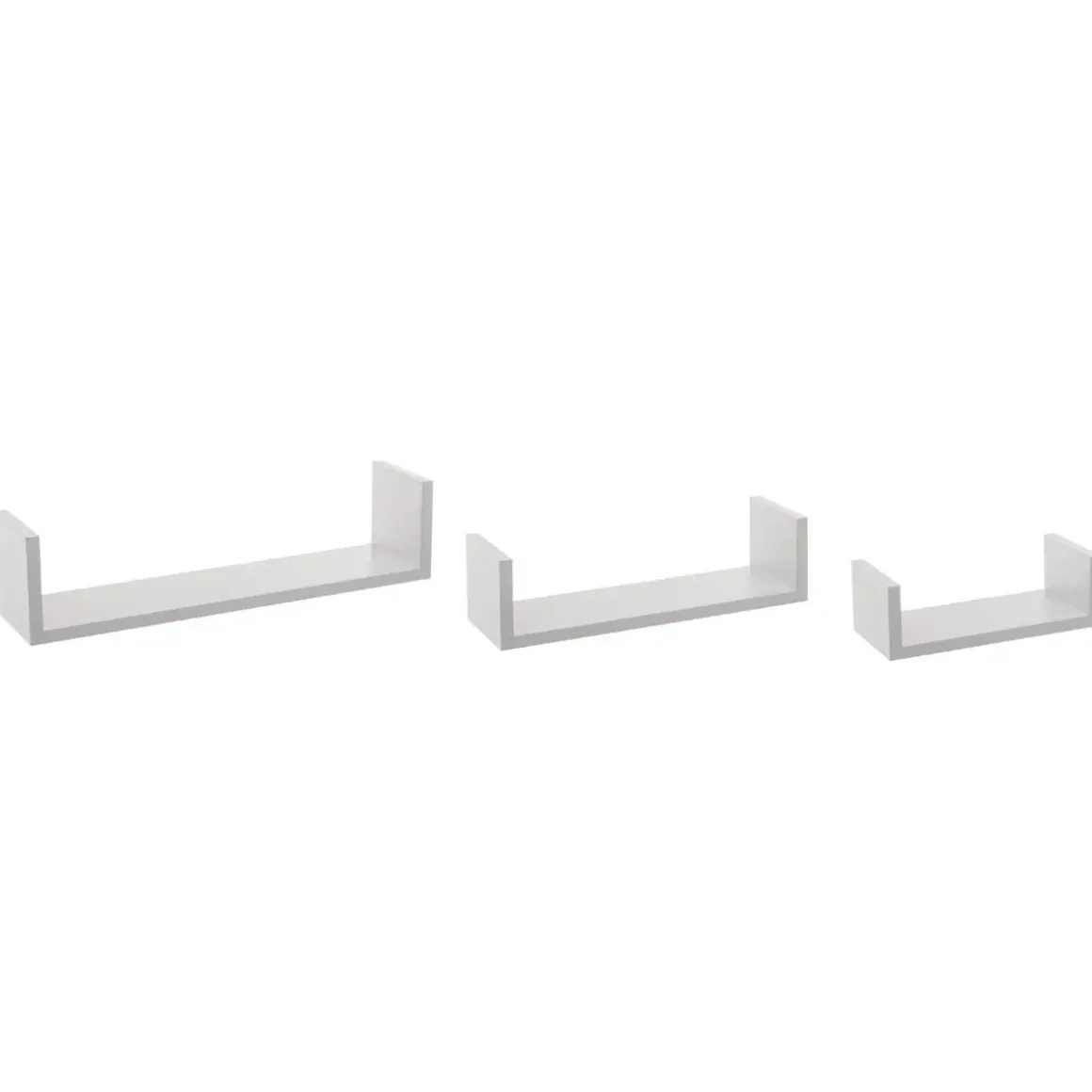ETAGERE MURALE BORD BLANC X3 PIECES