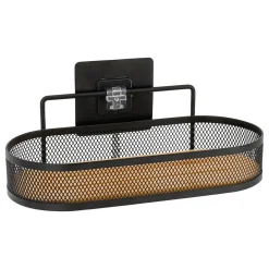 ETAGERE OVALE METAL PLATEAU BAMBOU 3M NOIR BAMBOU
