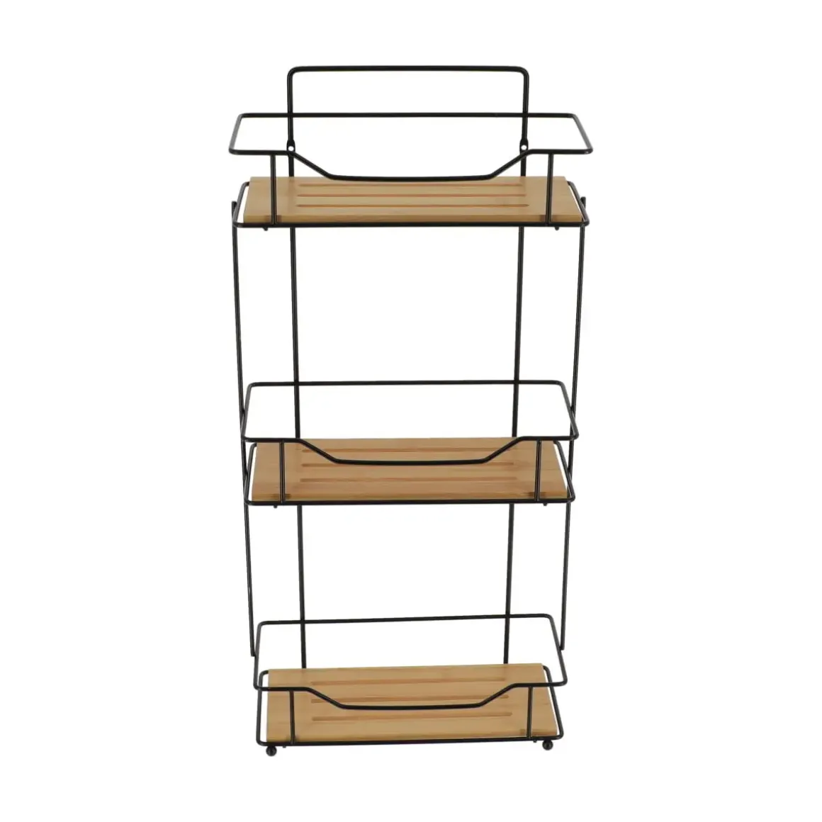 ETAGERE RECTANGLE 3 NIVEAUX BAMBOU NOIR