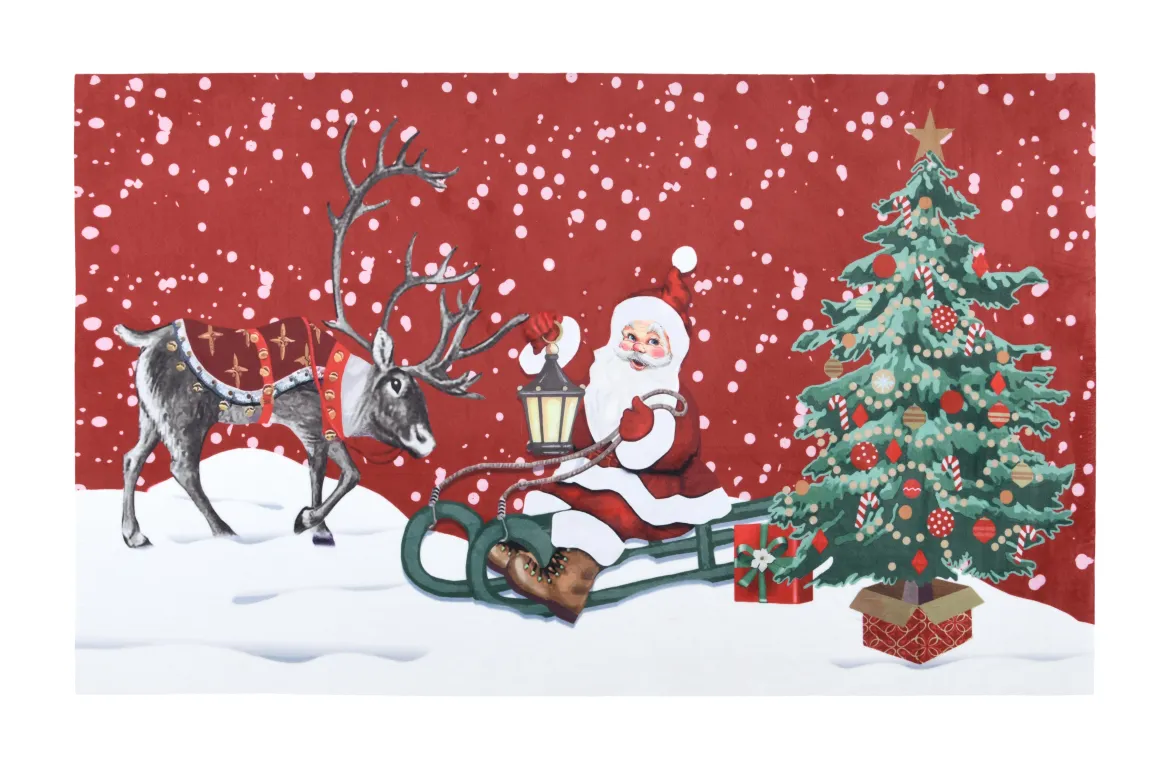 FANTASTIQUE TAPIS RUBBER PAPA NOEL 45X75CM