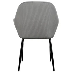 FAUTEUIL GIULIA GRIS FONCE VELOURS COTELE