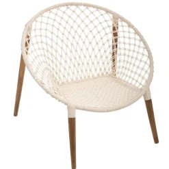 FAUTEUIL MACRAME RAINA BLANC