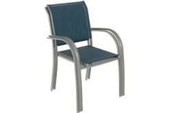 FAUTEUIL PIAZZA BLEU ORAGE SILVER