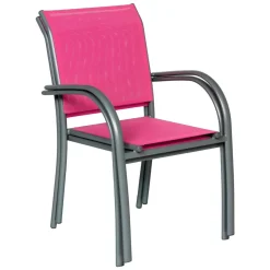 FAUTEUIL PIAZZA FRAMBOISE GRAPHITE