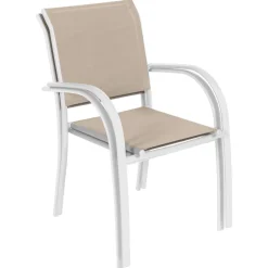 FAUTEUIL PIAZZA LIN BLANC